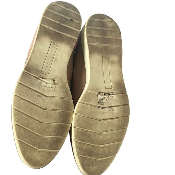 Kelly And Katie Womens Nude Faux Patent Leather Emmah Loafer Size 8 Slip On - Picture 5 of 6